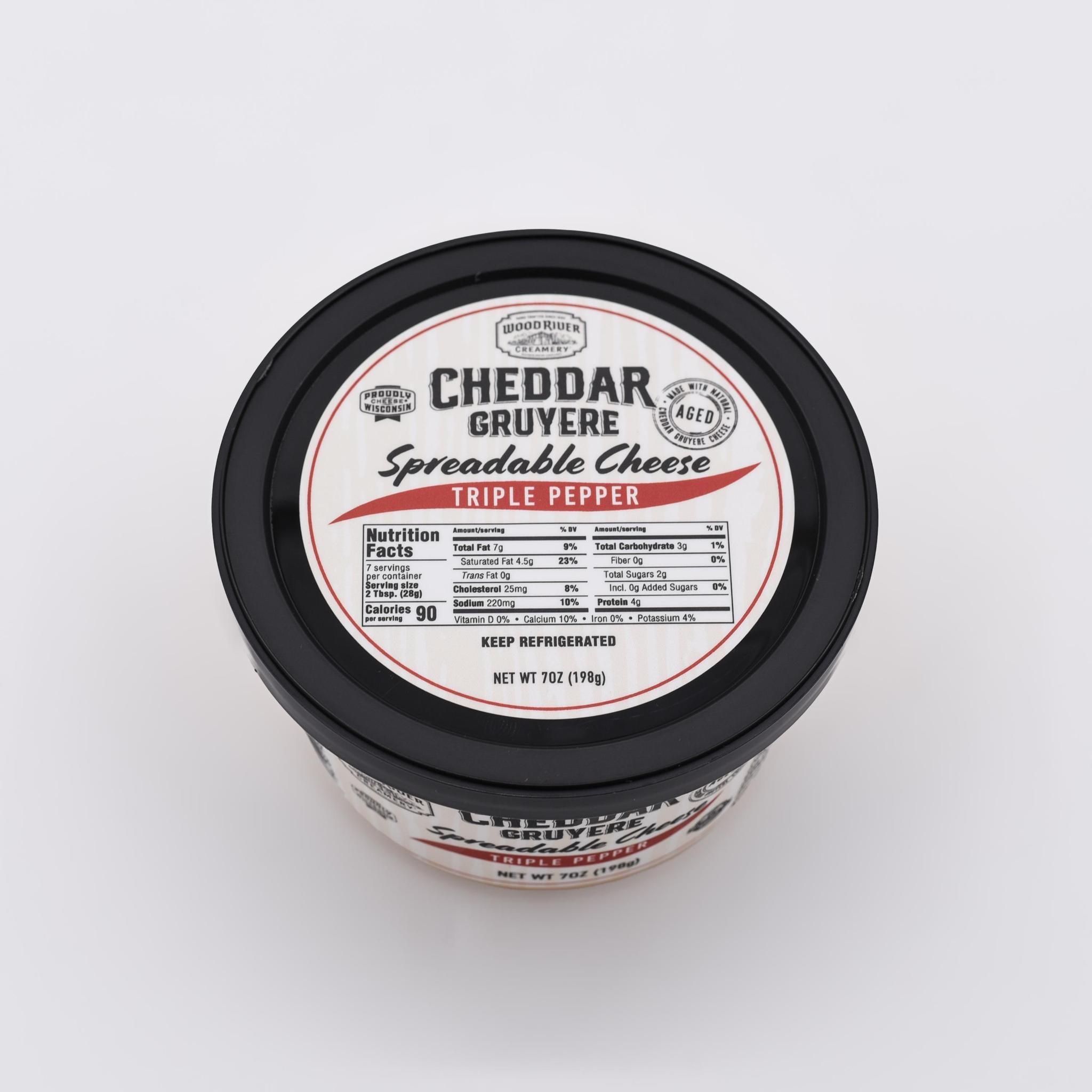 Triple Pepper Cheddar Gruyere Spreadable Cheese