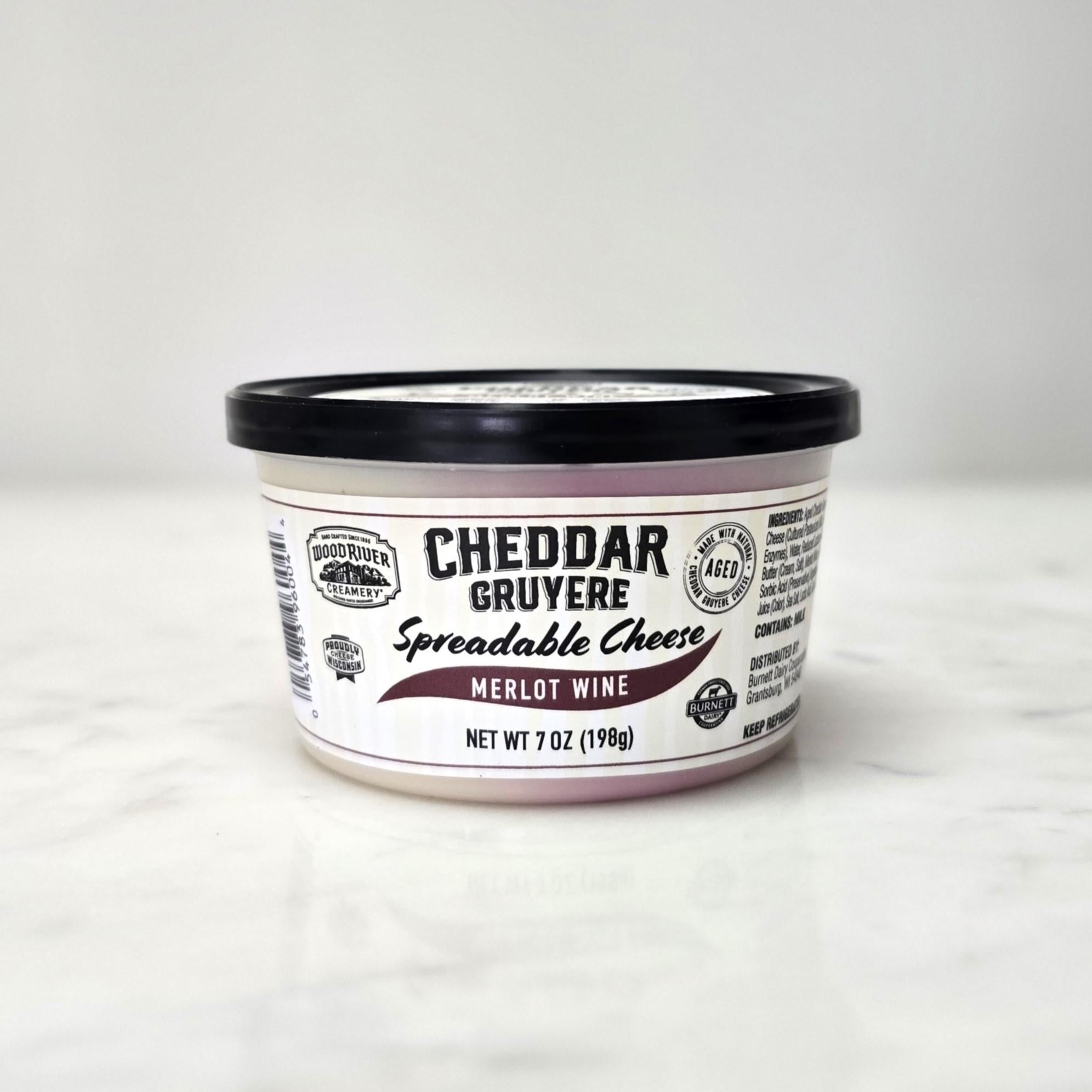 Merlot Wine Cheddar Gruyere Spreadable Cheese