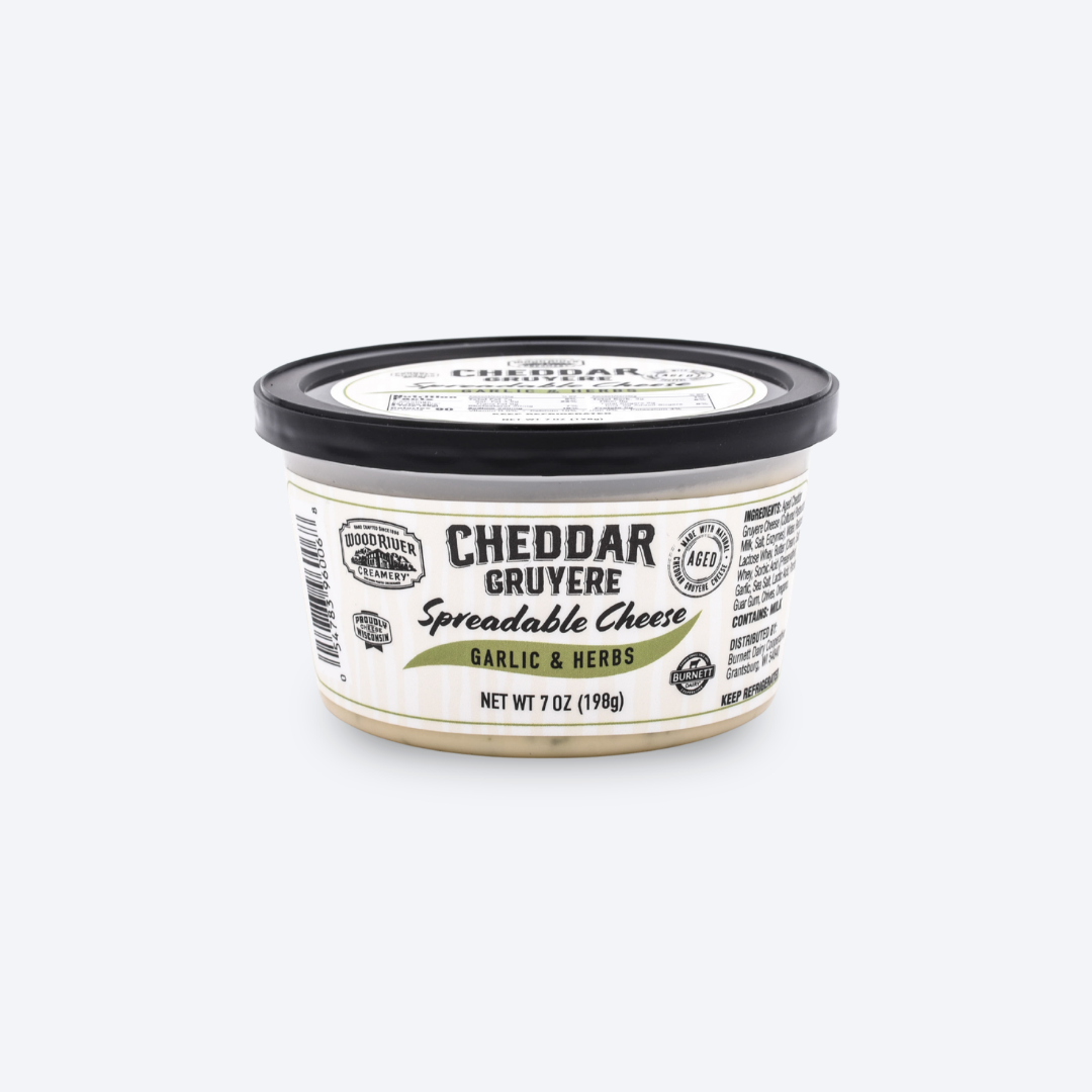 Garlic & Herbs Cheddar Gruyere Spreadable Cheese