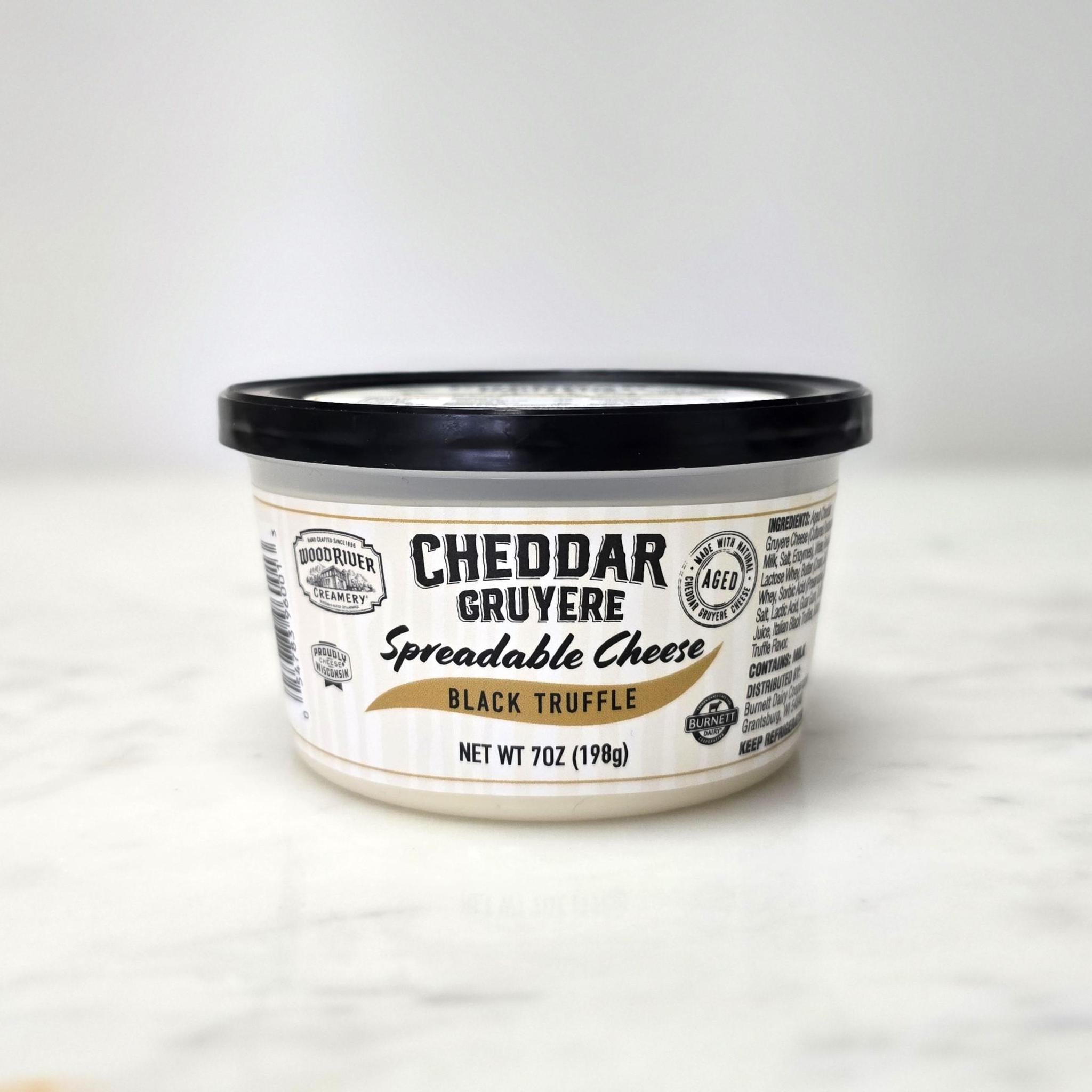 Spreadable Black Truffle Cheddar Gruyere Cheese