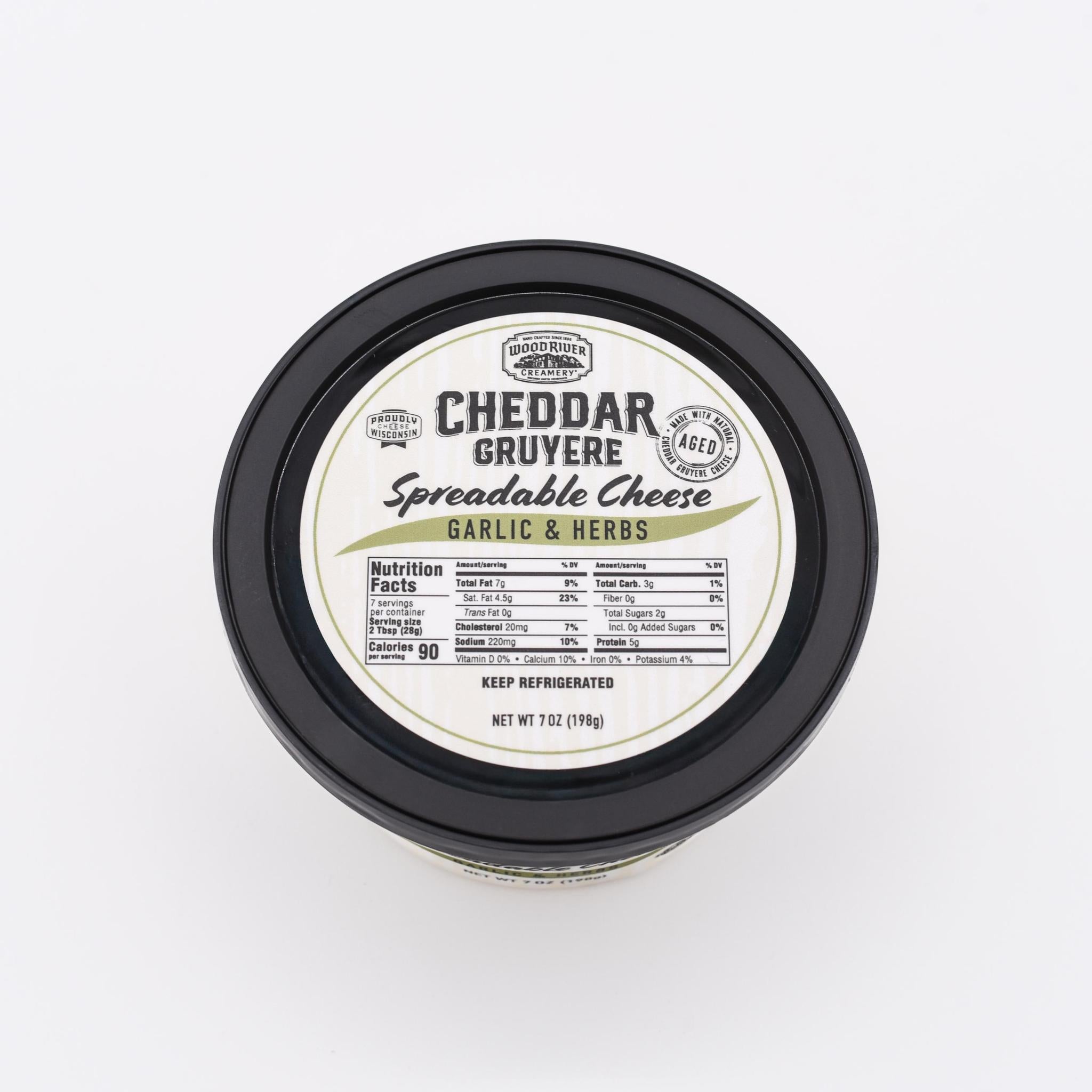 Garlic & Herbs Cheddar Gruyere Spreadable Cheese