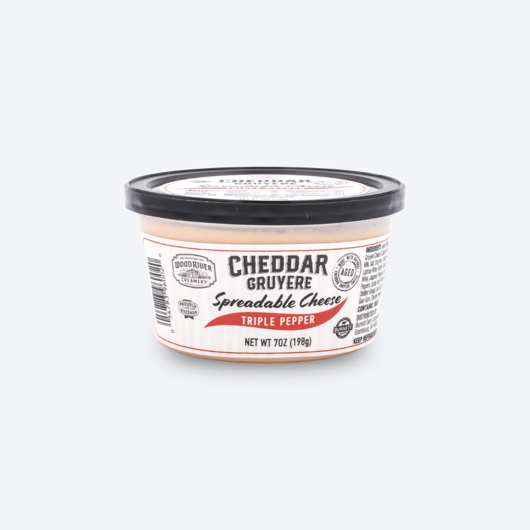Triple Pepper Cheddar Gruyere Spreadable Cheese