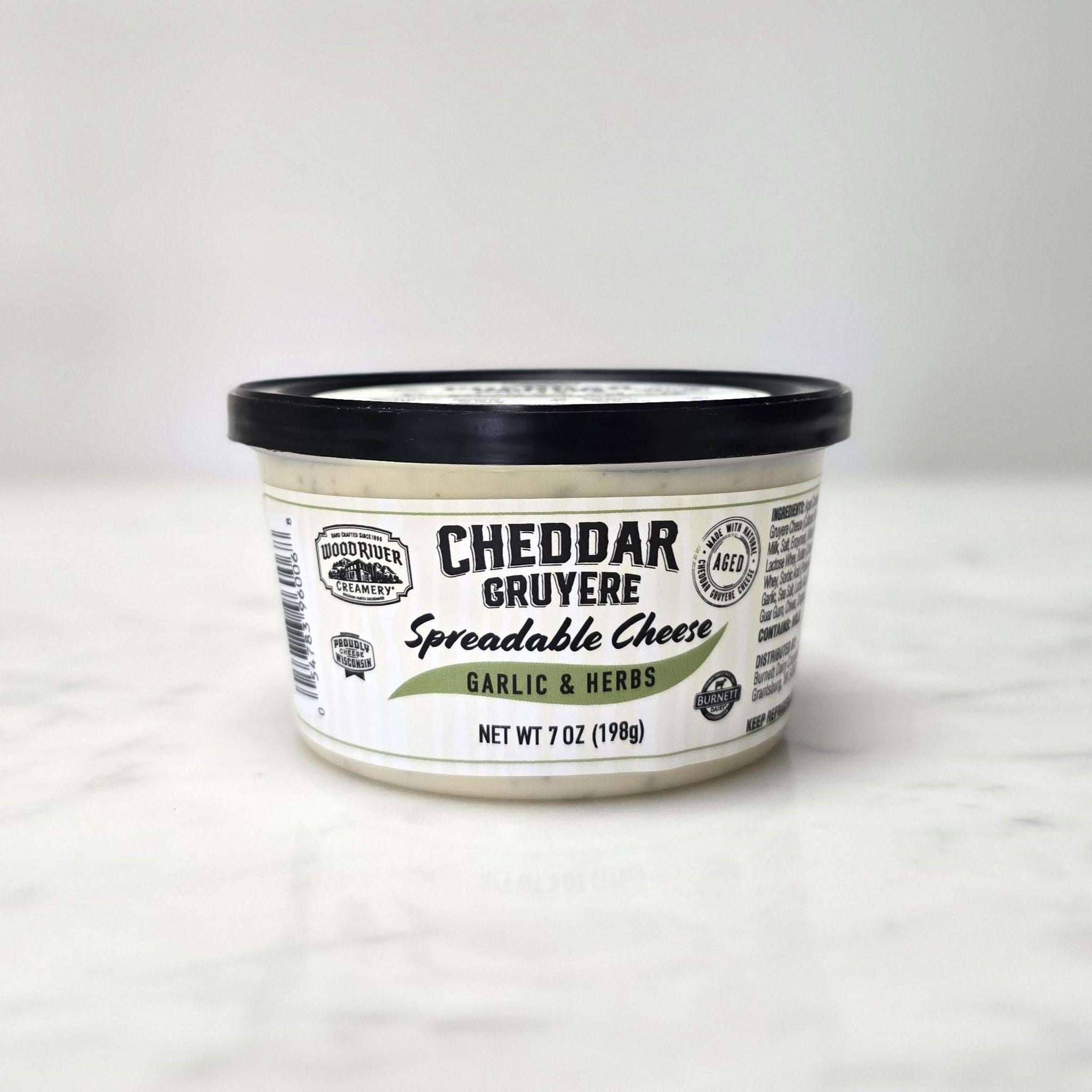 Garlic & Herbs Cheddar Gruyere Spreadable Cheese