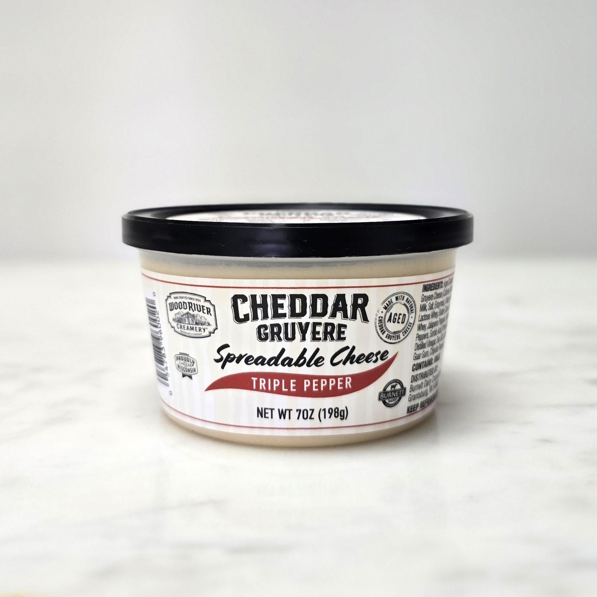 Spreadable Triple Pepper Cheddar Gruyere Cheese