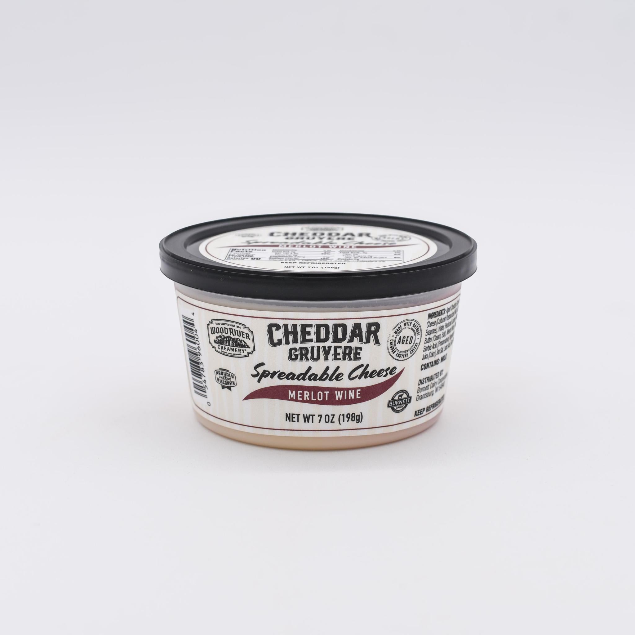 Merlot Wine Cheddar Gruyere Spreadable Cheese