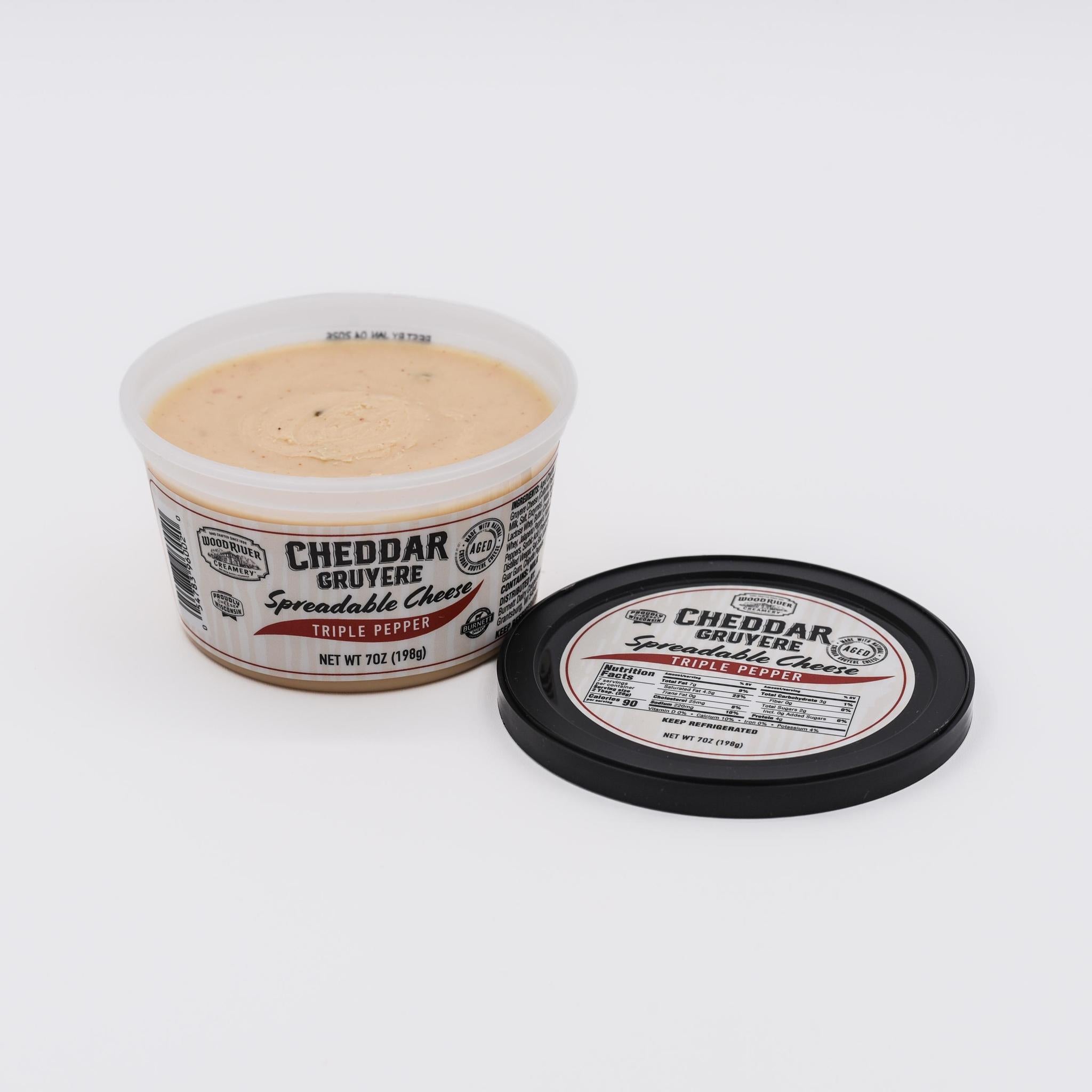 Triple Pepper Cheddar Gruyere Spreadable Cheese