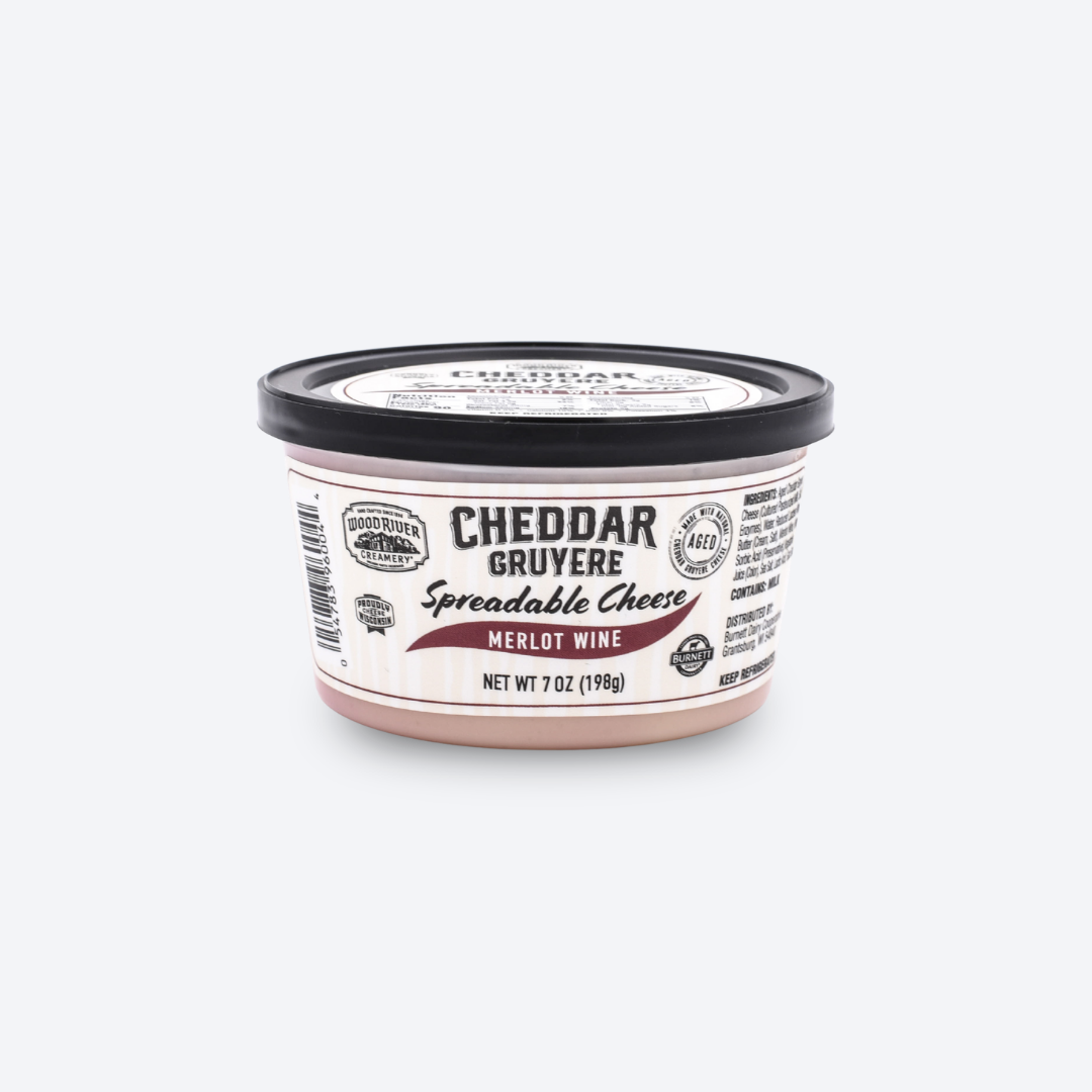 Merlot Wine Cheddar Gruyere Spreadable Cheese