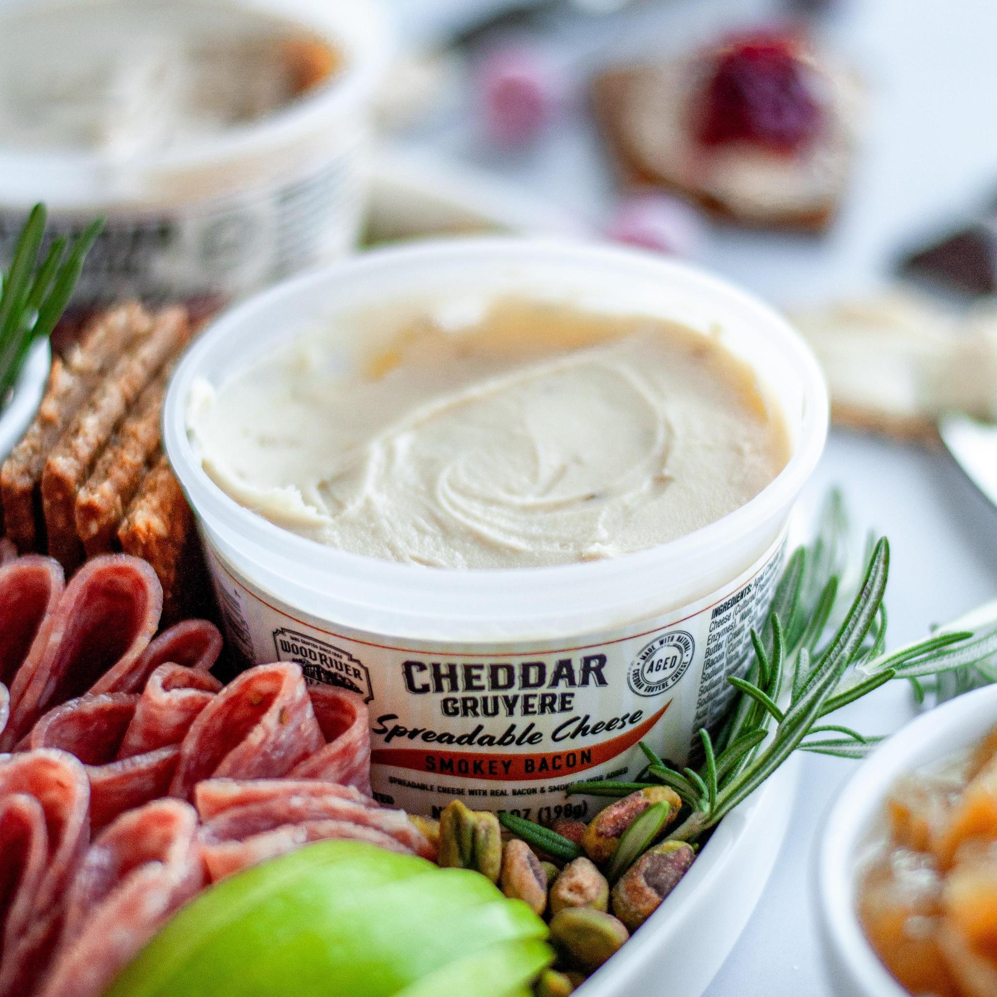 Smokey Bacon Cheddar Gruyere Spreadable Cheese