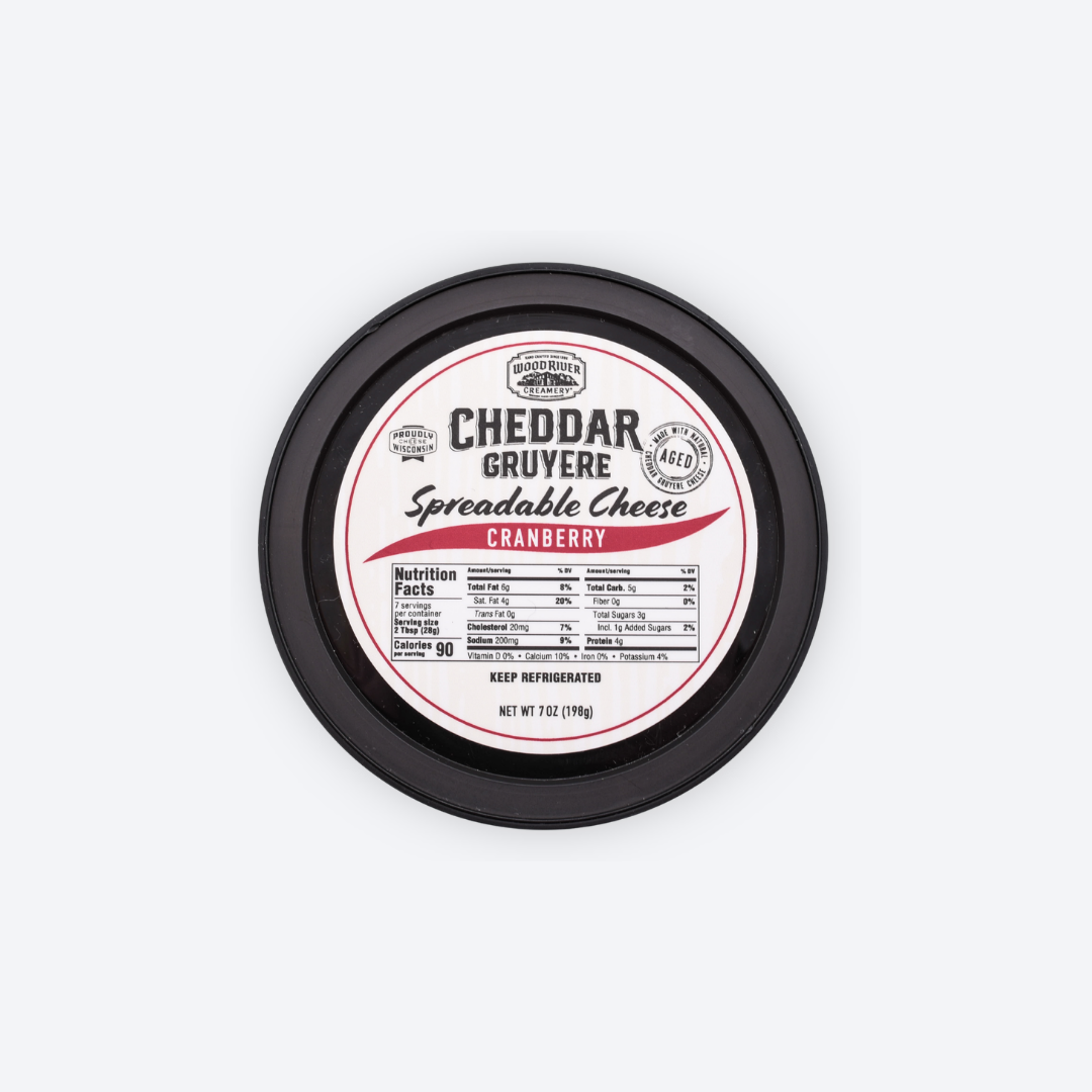 Cranberry Cheddar Gruyere Spreadable Cheese