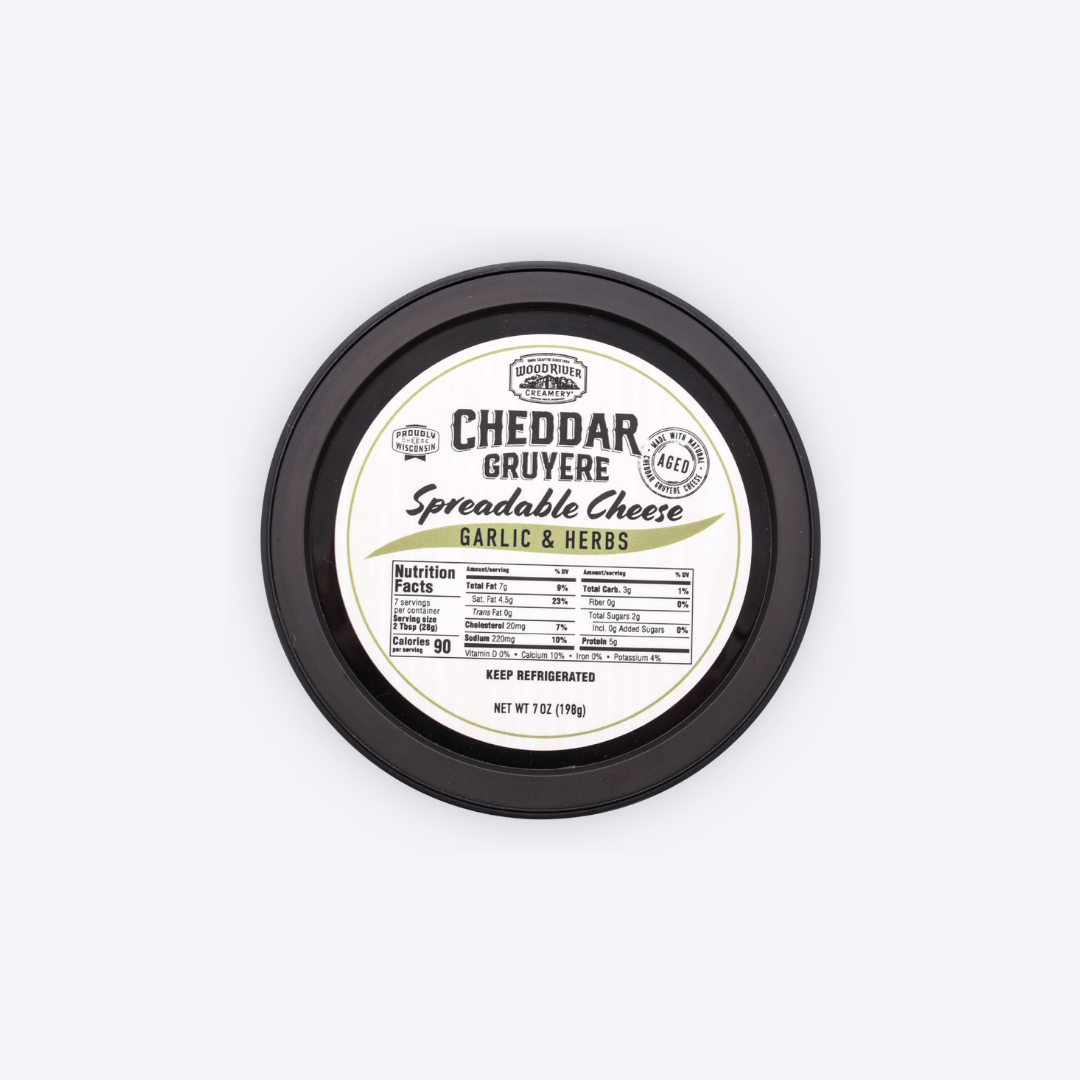 Garlic & Herbs Cheddar Gruyere Spreadable Cheese