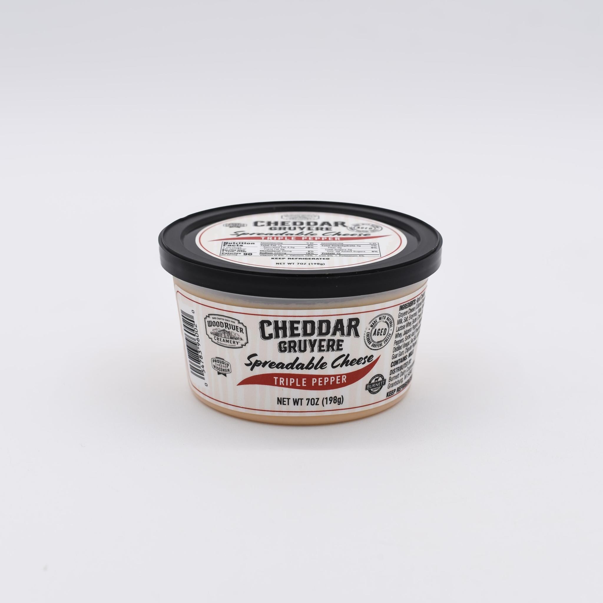 Triple Pepper Cheddar Gruyere Spreadable Cheese