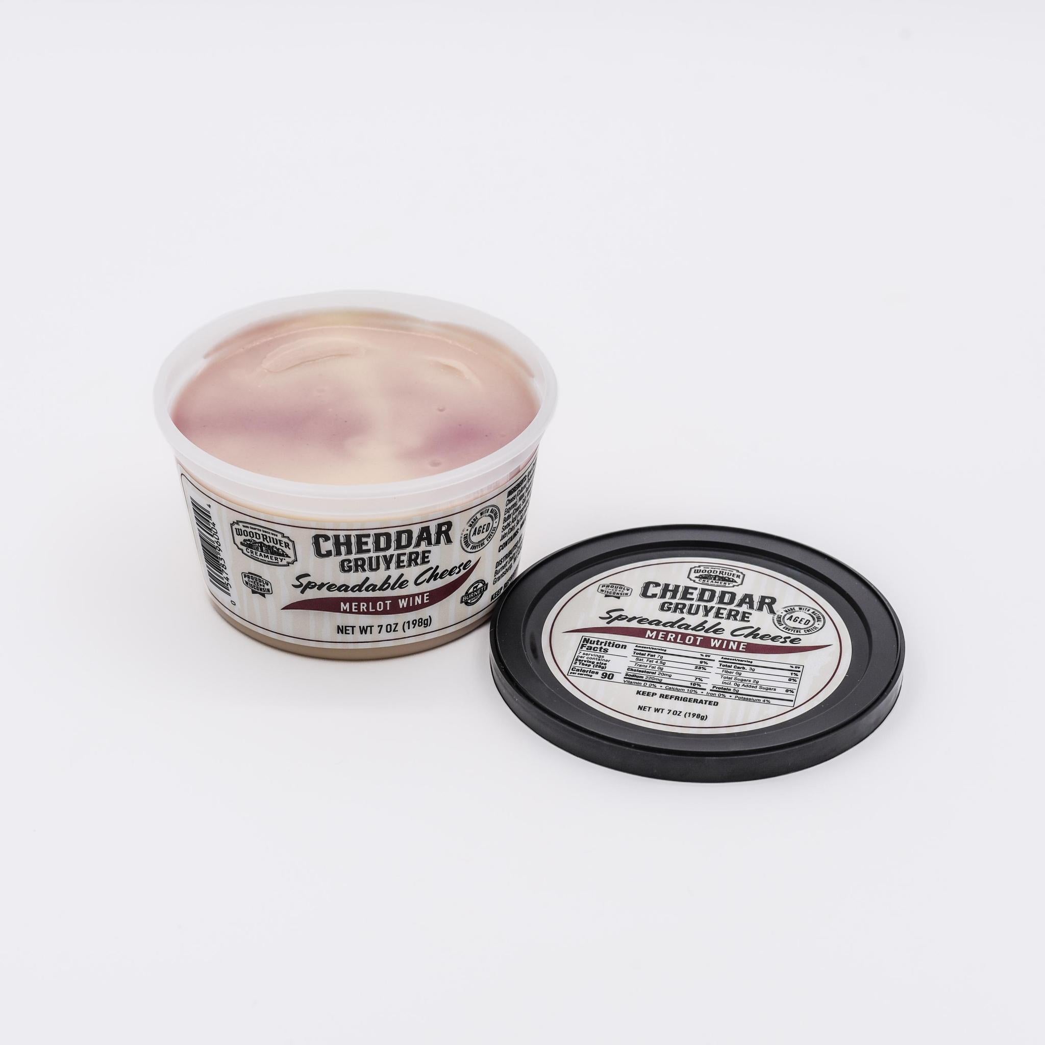 Merlot Wine Cheddar Gruyere Spreadable Cheese