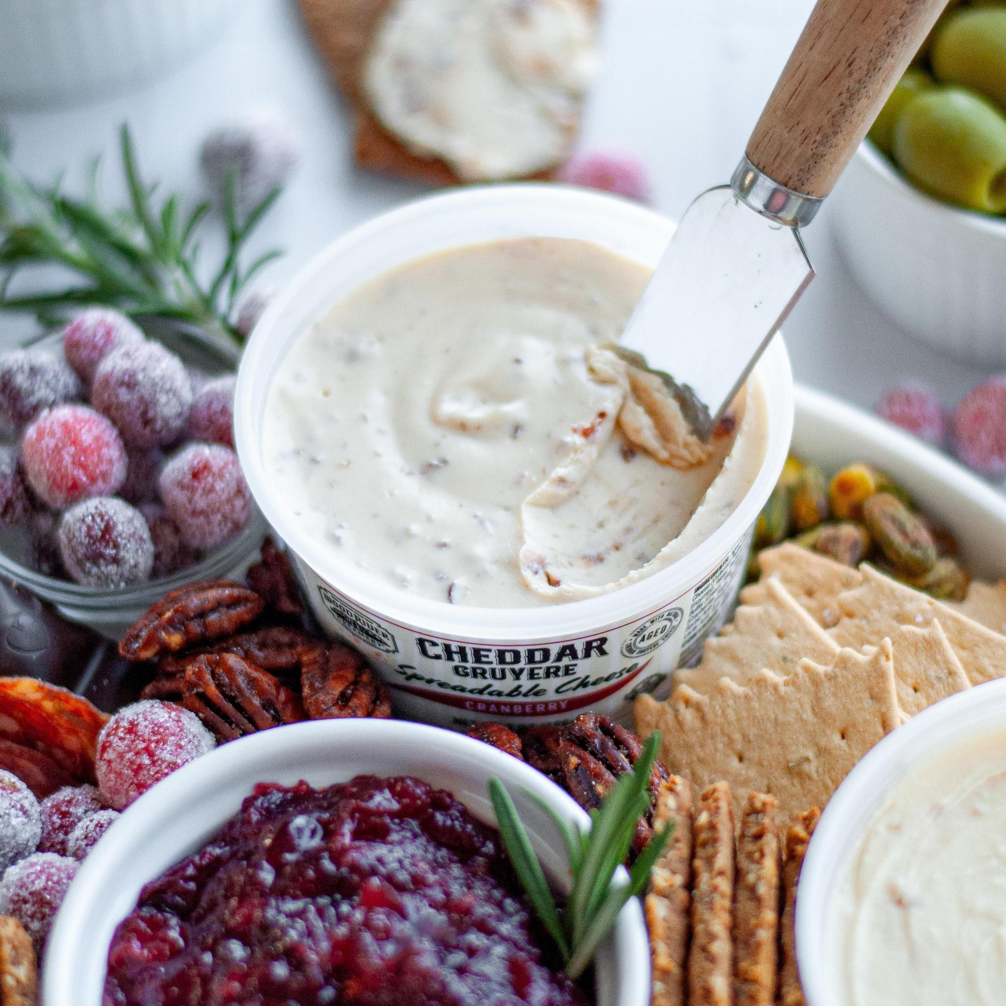 Cranberry Cheddar Gruyere Spreadable Cheese