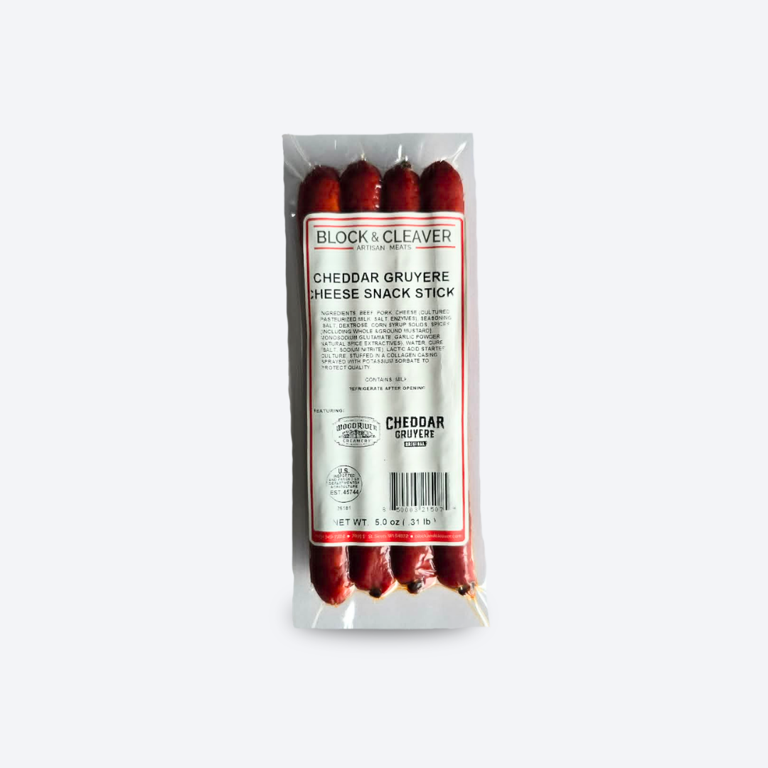 Block & Cleaver Cheddar Gruyere Snack Sticks