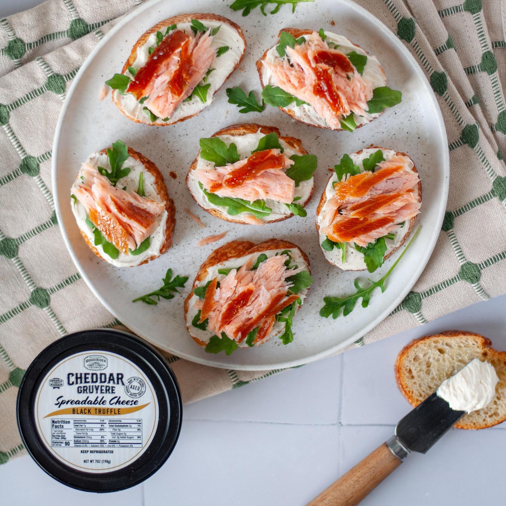 Black Truffle Cheddar Gruyere Spreadable Cheese