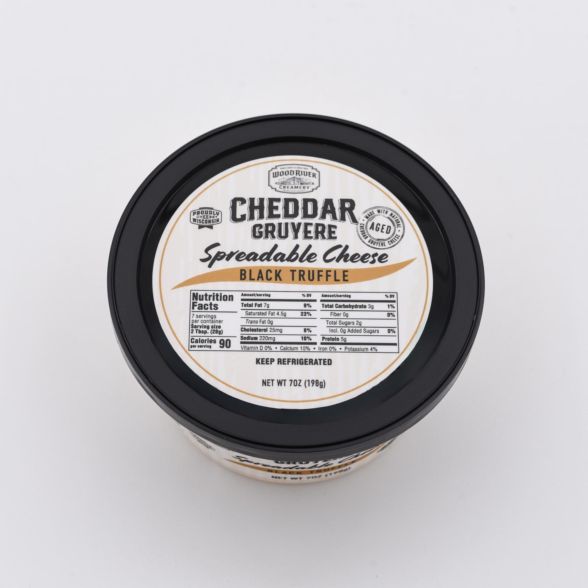 Black Truffle Cheddar Gruyere Spreadable Cheese