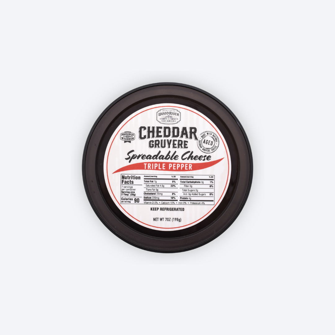 Triple Pepper Cheddar Gruyere Spreadable Cheese