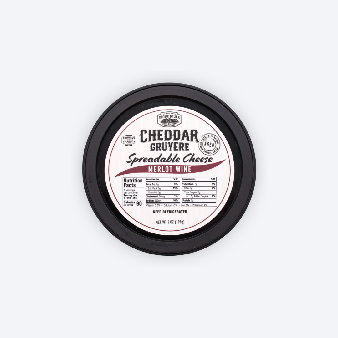 Merlot Wine Cheddar Gruyere Spreadable Cheese