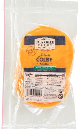 Cady Creek Farms Colby Cheese slices