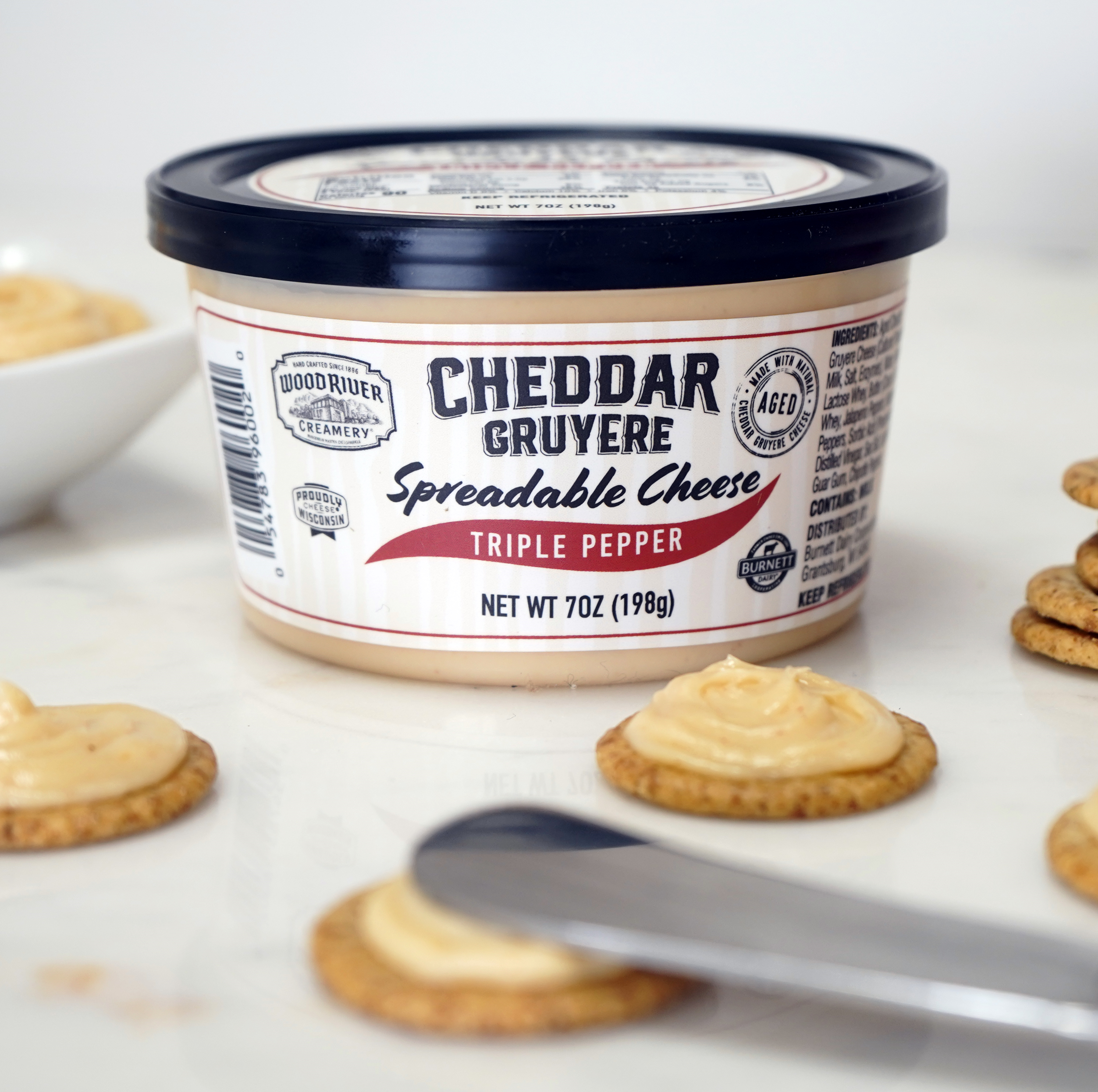 Cheddar Gruyere Triple Pepper Cheese Spread