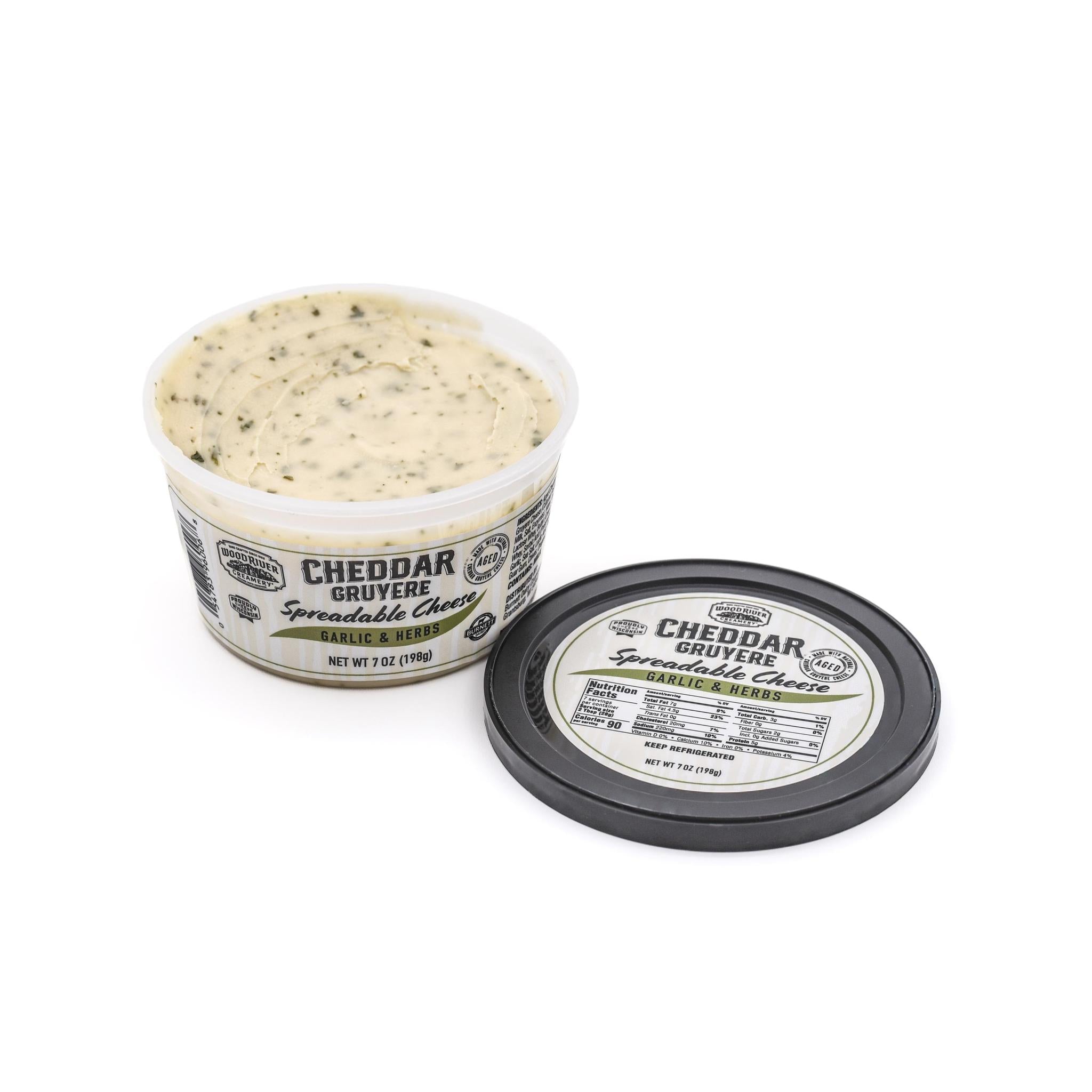 Garlic & Herbs Cheddar Gruyere Spreadable Cheese