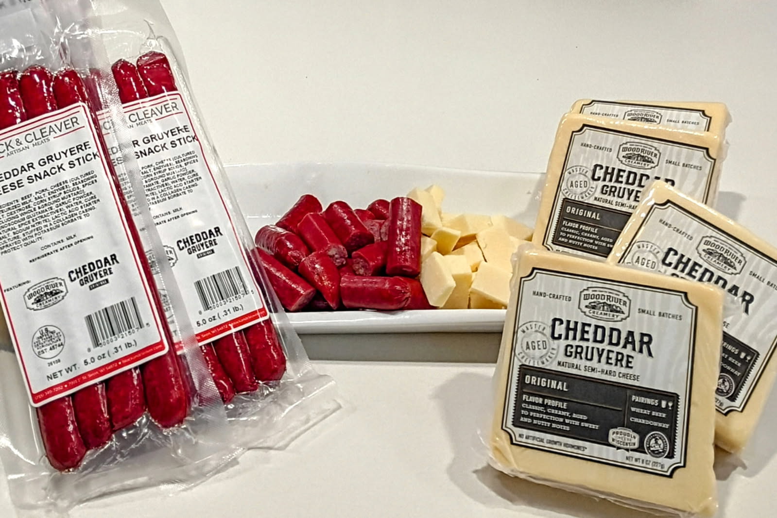 Block and Cleaver Cheddar Gruyere Snack Sticks 5oz