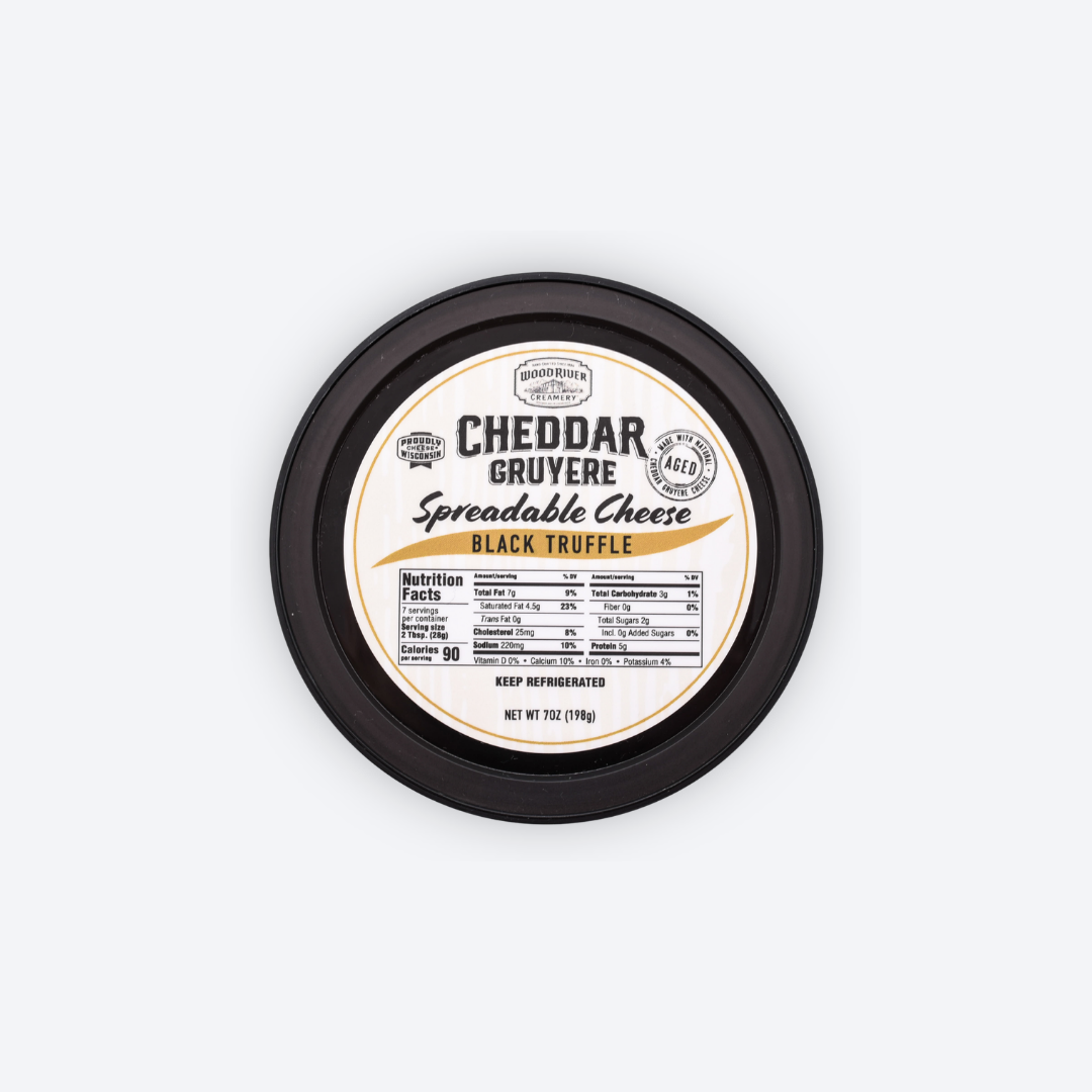 Black Truffle Cheddar Gruyere Spreadable Cheese