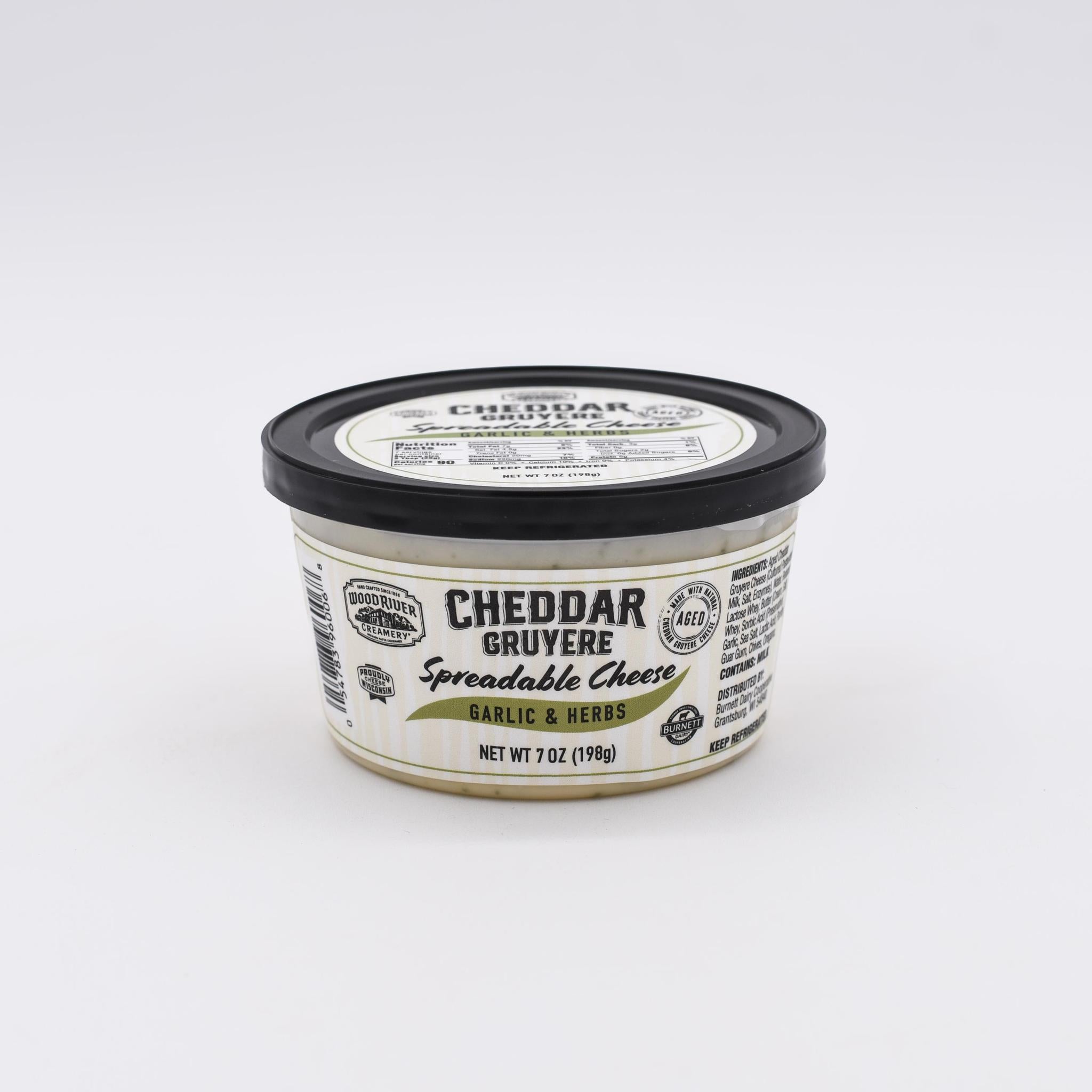 Garlic & Herbs Cheddar Gruyere Spreadable Cheese