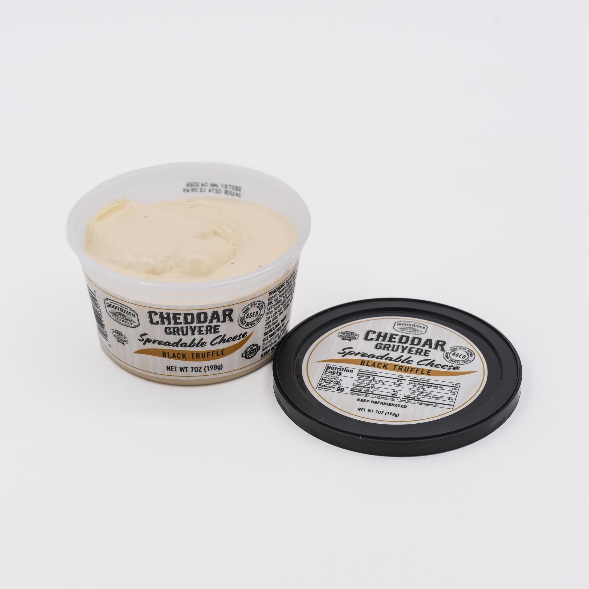 Black Truffle Cheddar Gruyere Spreadable Cheese