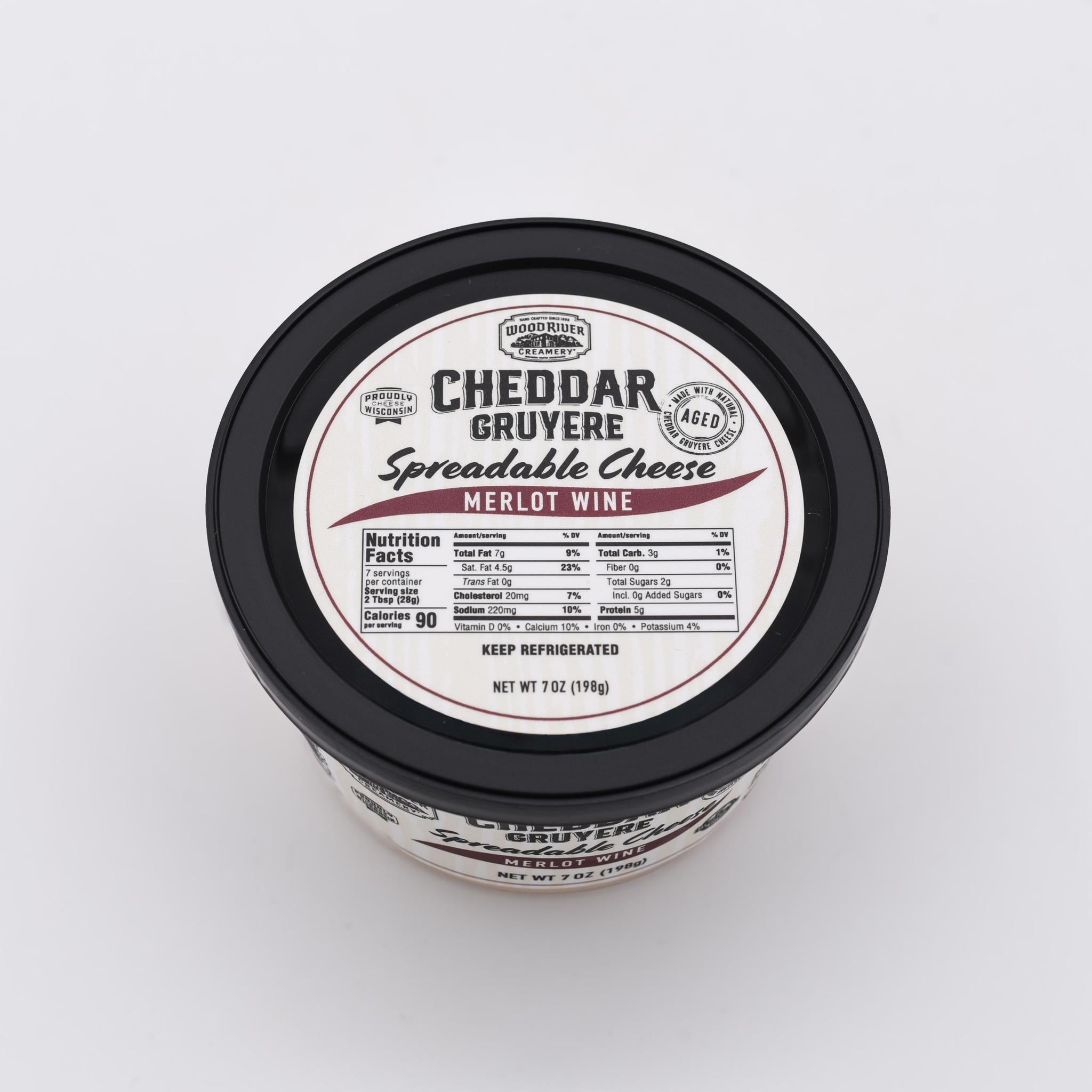 Merlot Wine Cheddar Gruyere Spreadable Cheese