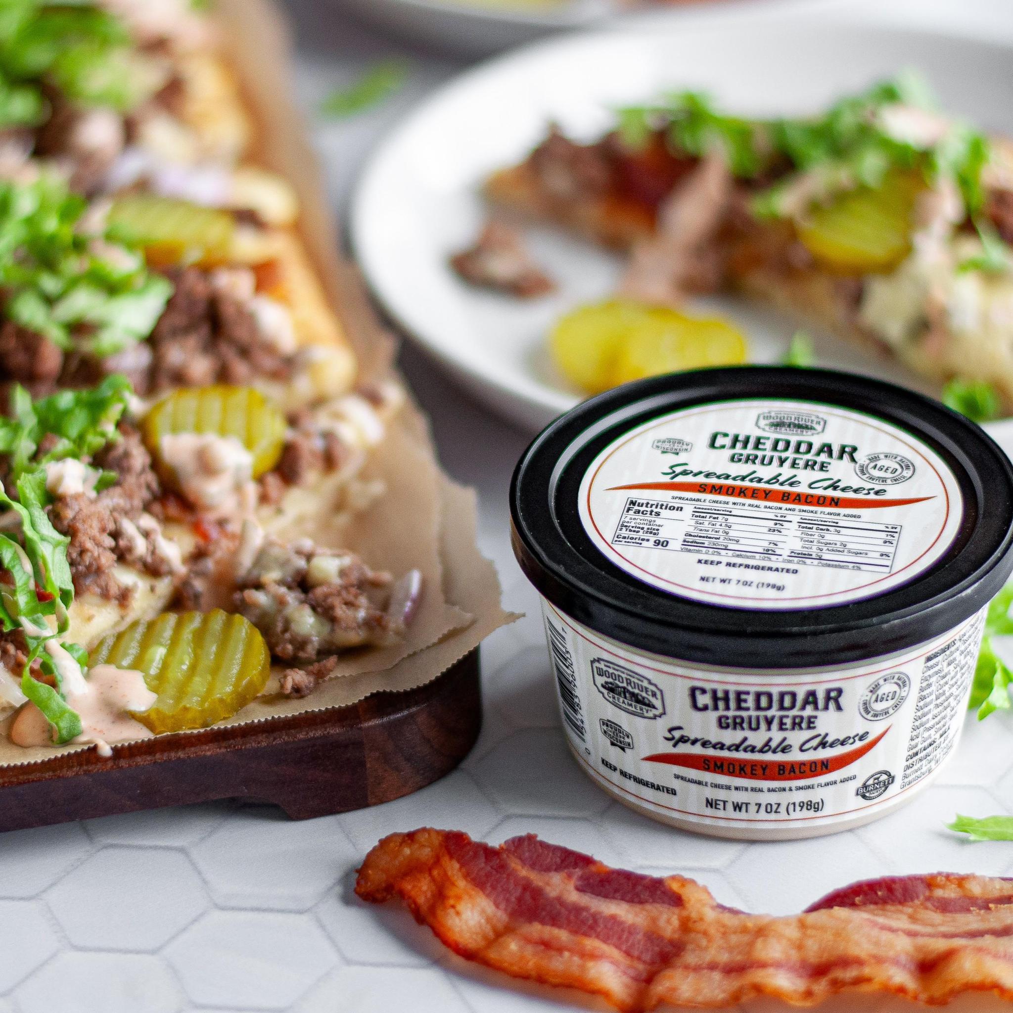 Smokey Bacon Cheddar Gruyere Spreadable Cheese