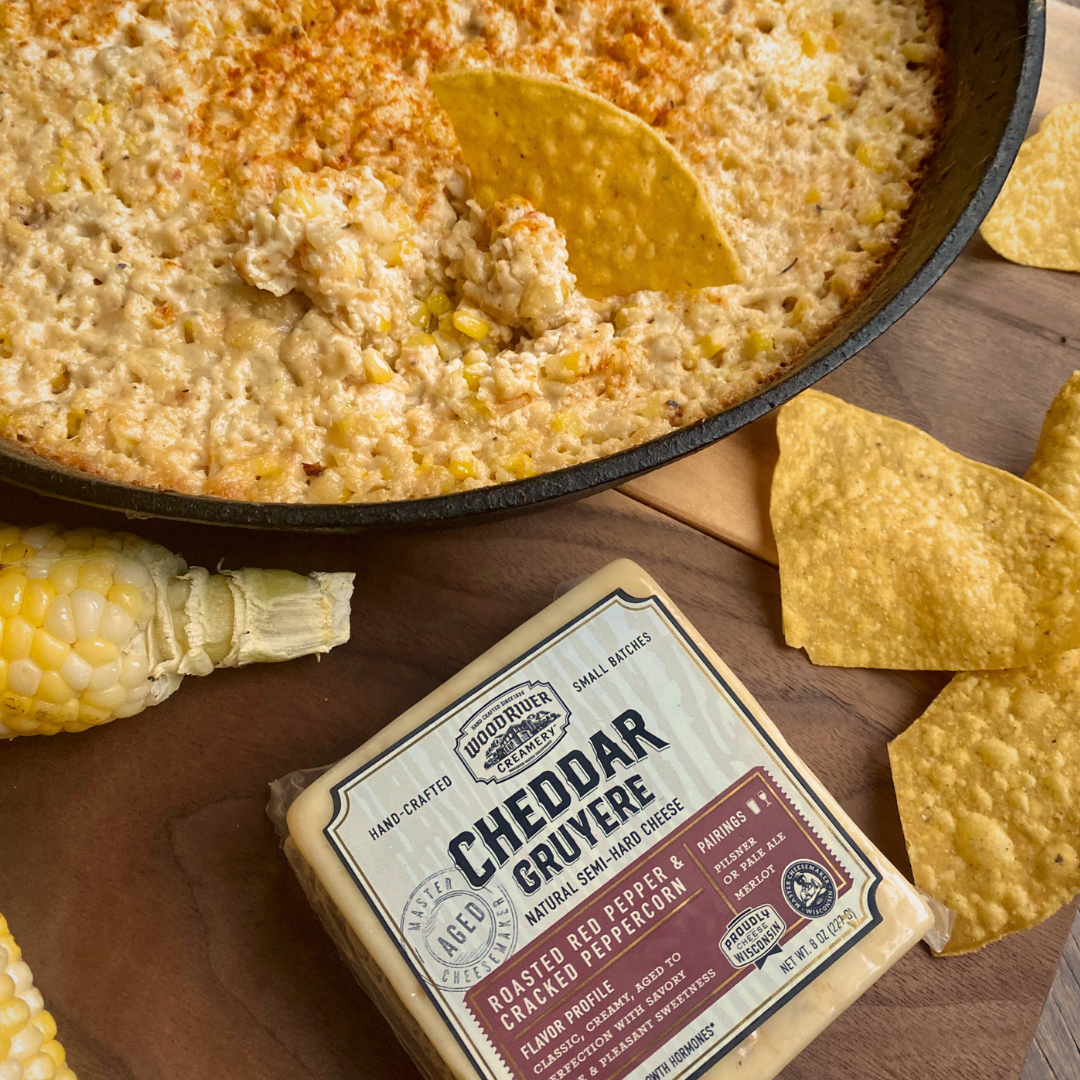 Roasted Red Pepper & Cracked Peppercorn Cheddar Gruyere